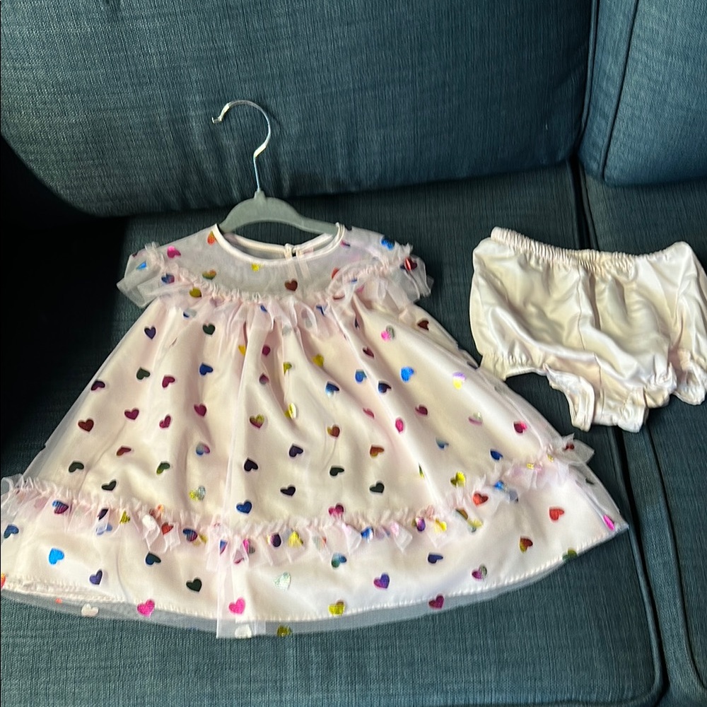 Pippa & Julie Heart-Patterned Dress Set